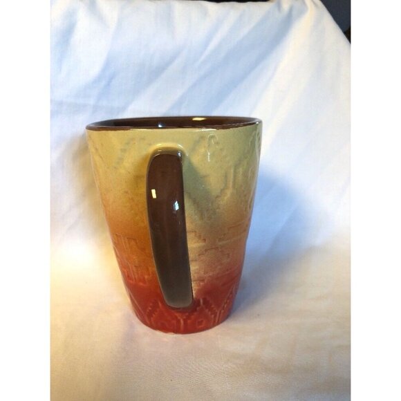 Southwest Fall Mug Red Yellow Brown Orange Ceramic Better Homes 2 Lot - Picture 5 of 14